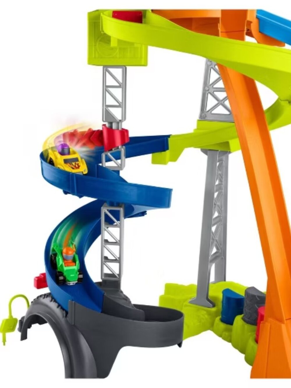 NEW! Little People Hot Wheels Spiral Stunt Speedway Race Track *girls & boys - Picture 5 of 14